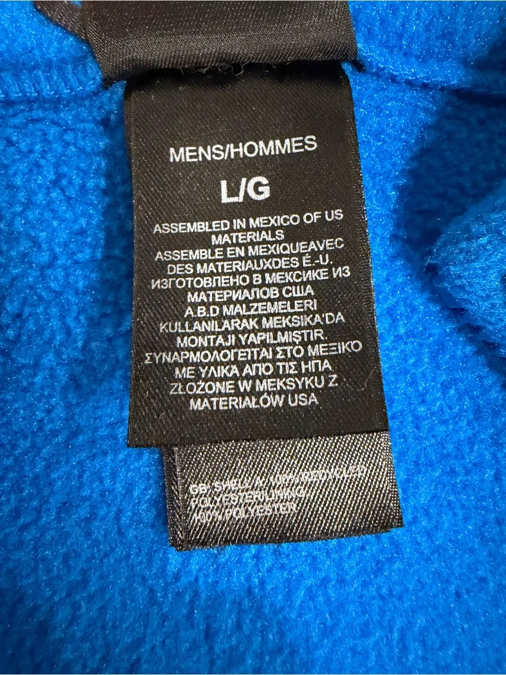 The North Face Men's Bright Blue Full-Zip Fleece Jacket